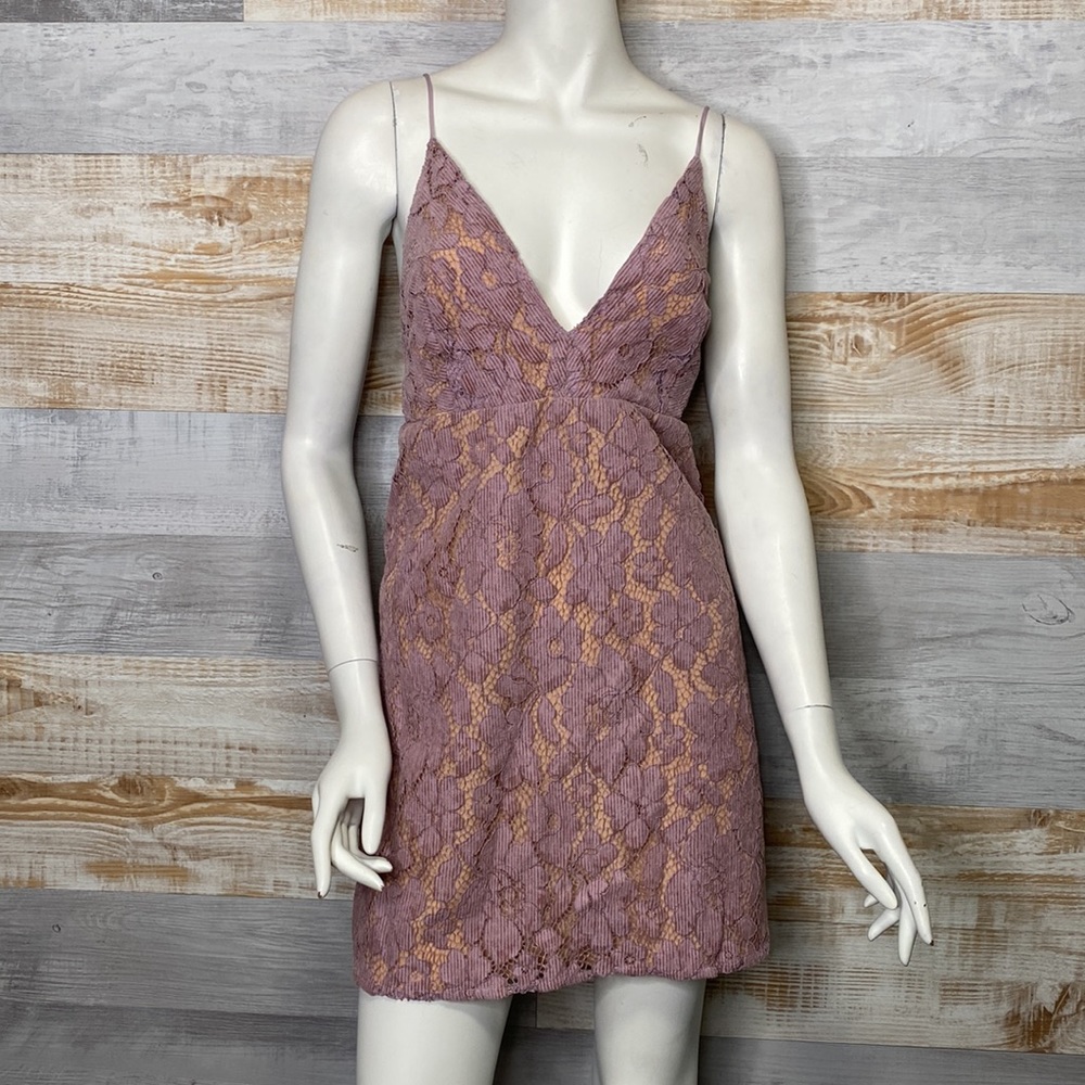 Free People DANGEROUS LOVE MINI mauve size 12
